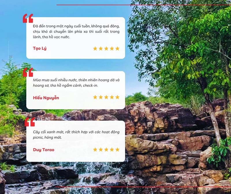 Một số đánh giá của du khách đã tới trải nghiệm tại suối trúc