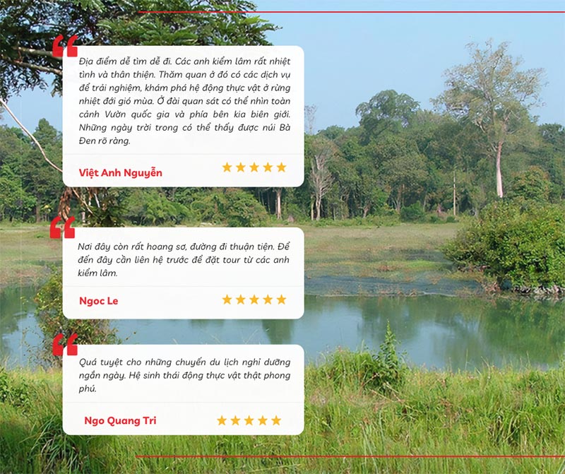 Nhận xét của du khách về Vườn quốc gia Lò Gò Xa Mát