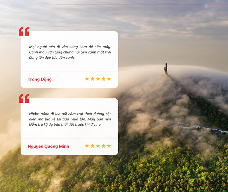 Lời khuyên của người có kinh nghiệm săn mây – cắm trại núi Bà Đen