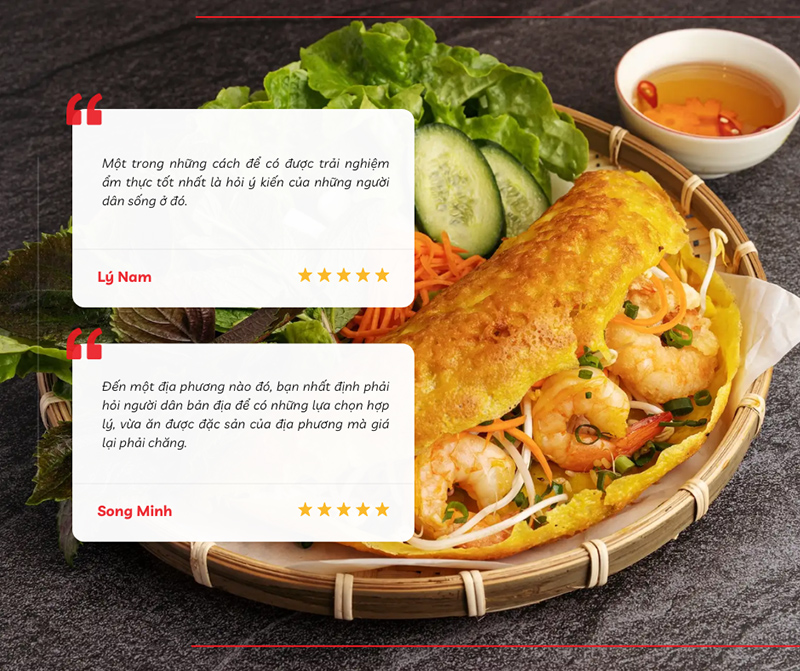 Tham khảo ý kiến của dân địa phương giúp du khách có trải nghiệm ẩm thực như ý