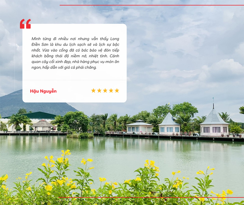 Du khách Hậu Nguyễn ấn tượng với thái độ hiếu khách, cảnh quan cây cối xanh tươi và các món ăn ngon phục vụ tại nhà hàng