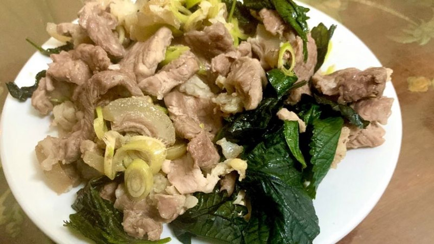 Bò hấp tía tô thường xuất hiện trong thực đơn các quán bò tơ Tây Ninh (Ảnh minh họa – Nguồn: Internet)