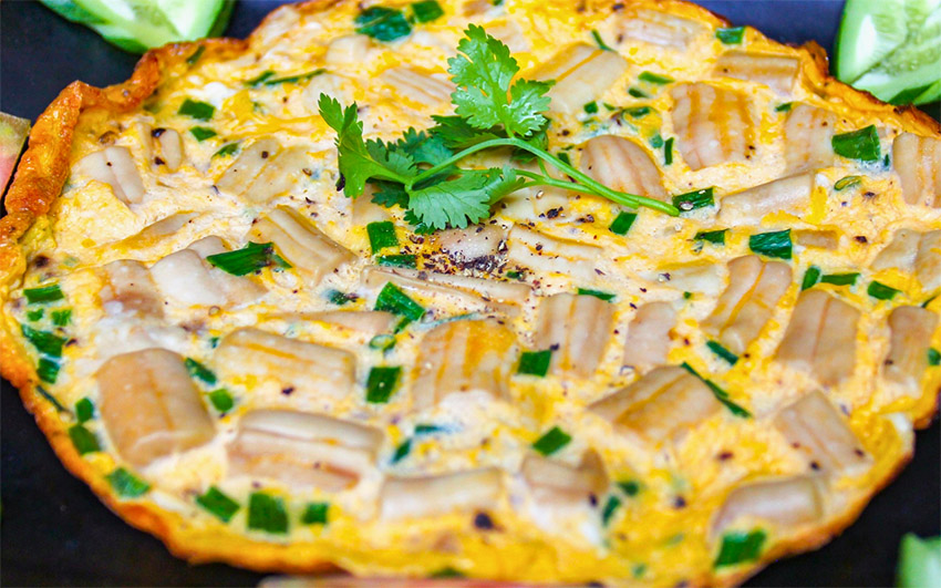 Cận cảnh món tủy bò chiên trứng vàng ươm, đẹp mắt (Nguồn: Internet)