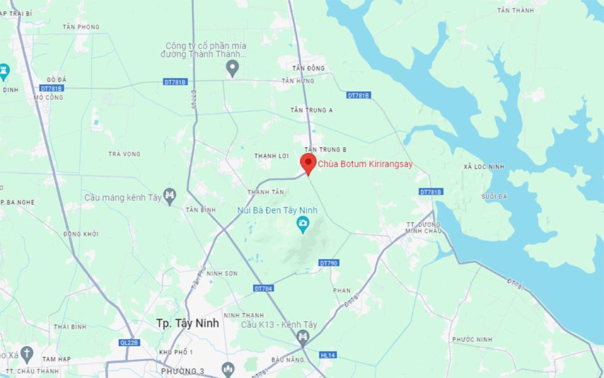 Chùa Khmer Khedol hay còn gọi là chùa Botum Kiri Rangsay, toạ lạc ở phía Bắc núi Bà Đen