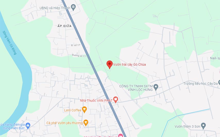 Vườn trái cây Gò Chùa toạ lạc tại xã Phước Trạch, huyện Gò Dầu