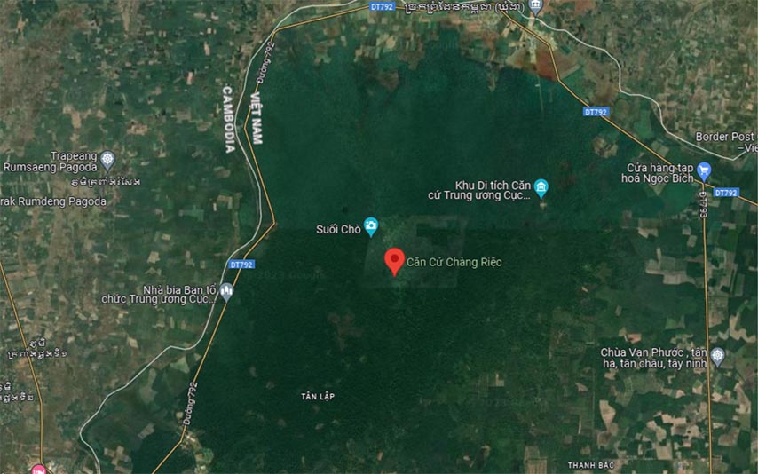 Vườn quốc gia Lò Gò Xa Mát nằm ở sát biên giới Việt Nam – Campuchia