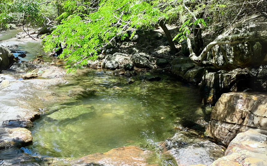 Hồ nước lớn cho du khách thoải mái bơi lội tại suối Trúc (Nguồn: Internet)