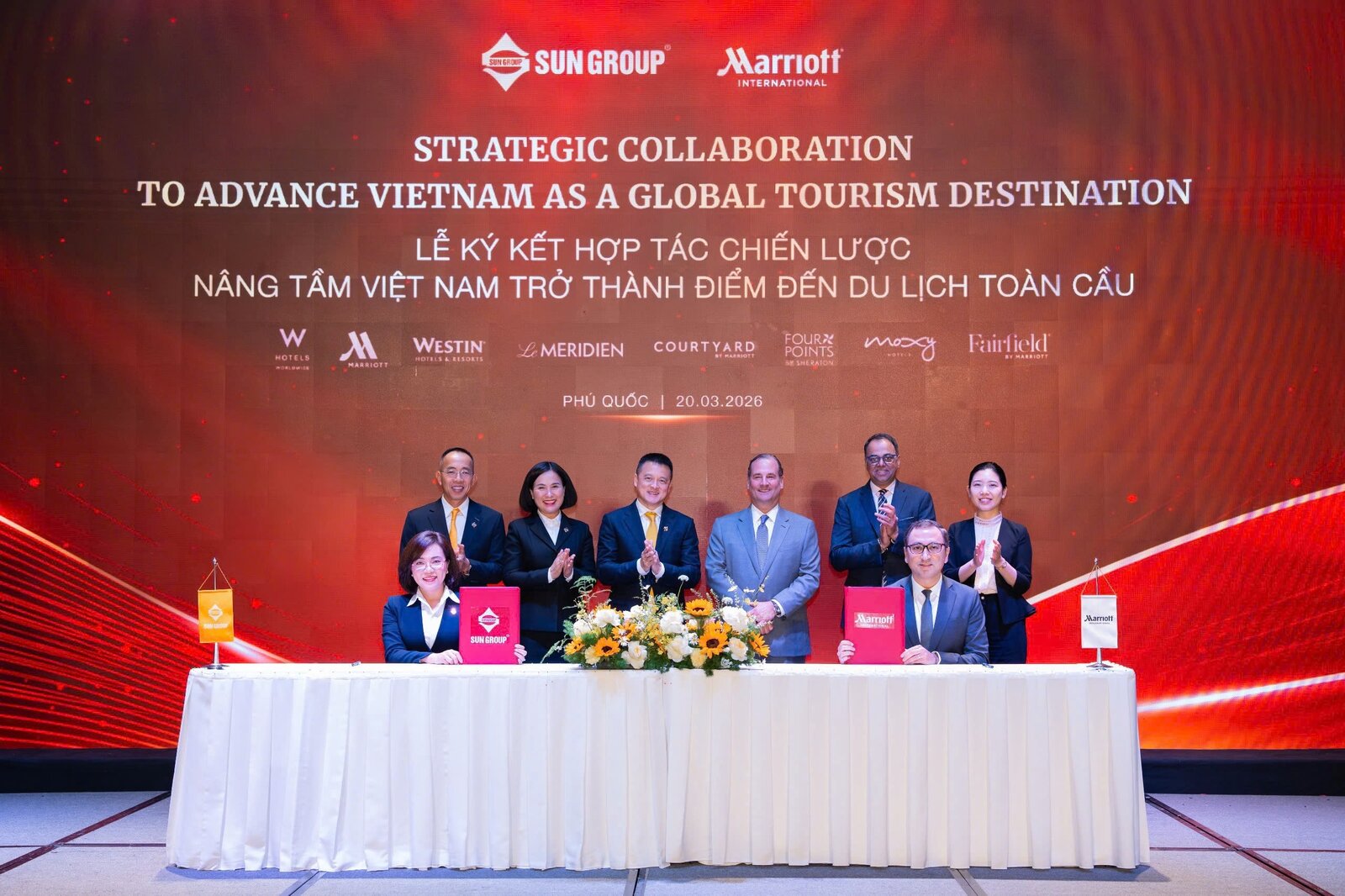 Thêm 10 khách sạn, 4.500 phòng & 8 thương hiệu: Sun Group – Marriott International nâng tầm hợp tác, chuẩn bị cho APEC 2027 & đón đầu sự bùng nổ khách du lịch quốc tế đến Việt Nam