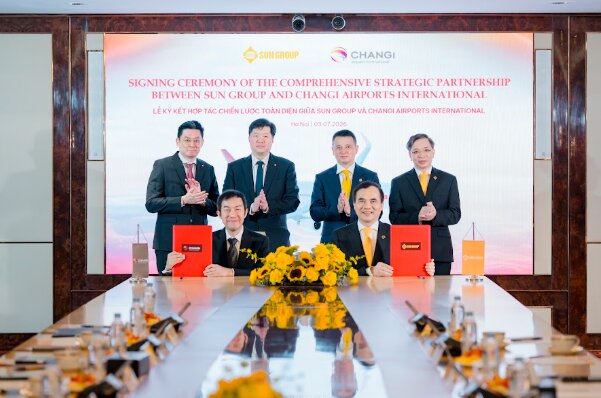 Sun Group bắt tay toàn diện với Changi: “đòn bẩy” cho những cửa ngõ hàng không chuẩn quốc tế của Việt Nam 