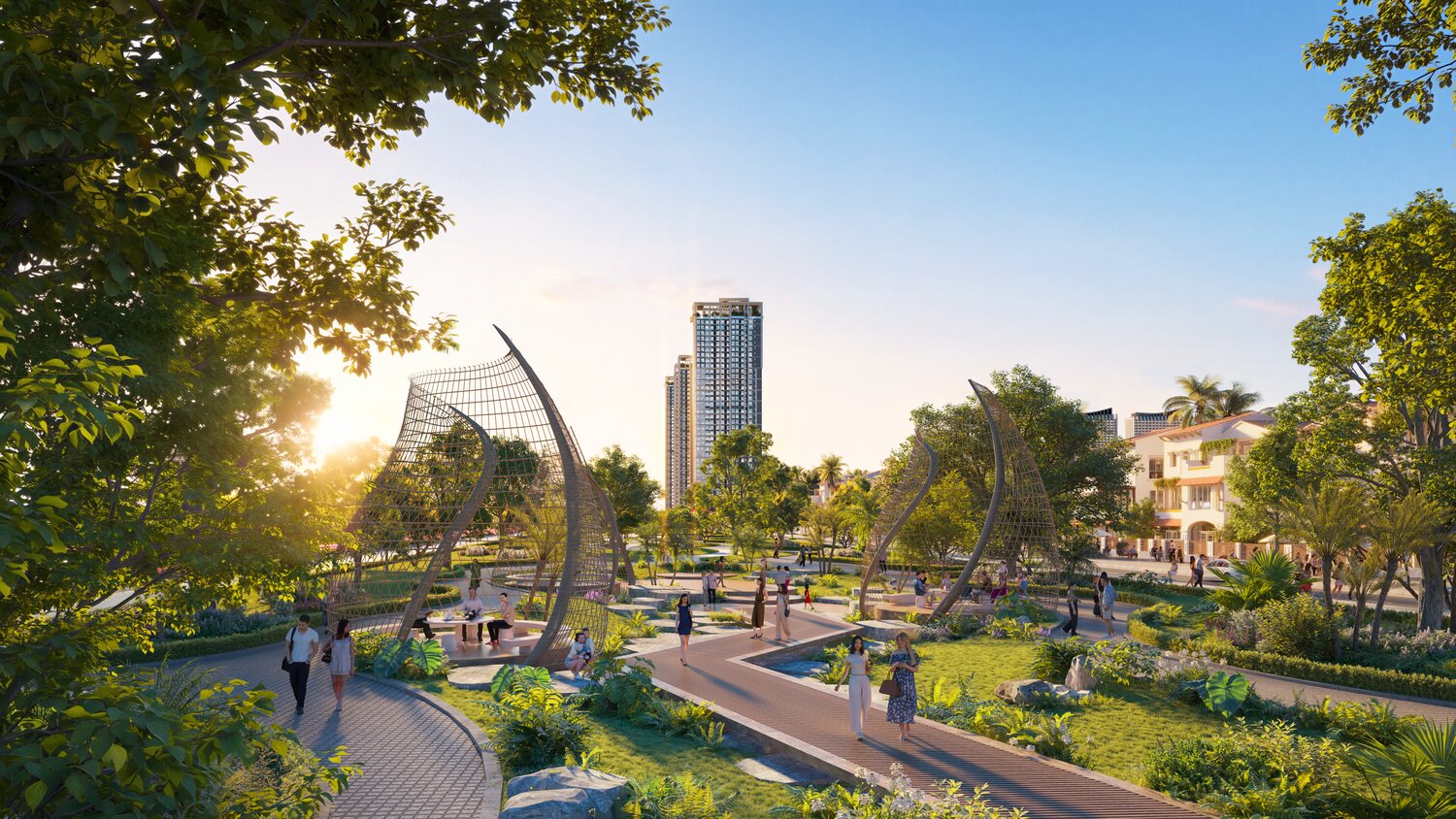 Đặc quyền sống kế bốn công viên bên biển của cư dân Beachtro Tower