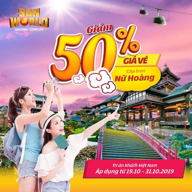 GIẢM 50% giá vé cáp treo chào mừng ngày “Phụ nữ Việt Nam 20-10”!!