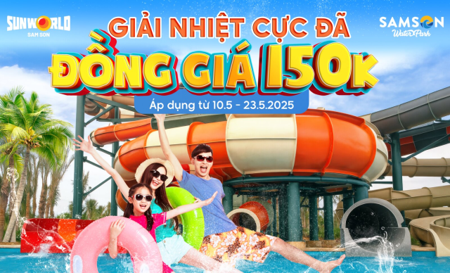 Sun World Sam Son tung ưu đãi lớn mùa hè 2025, giá vé chỉ từ 145.000 đồng/ người